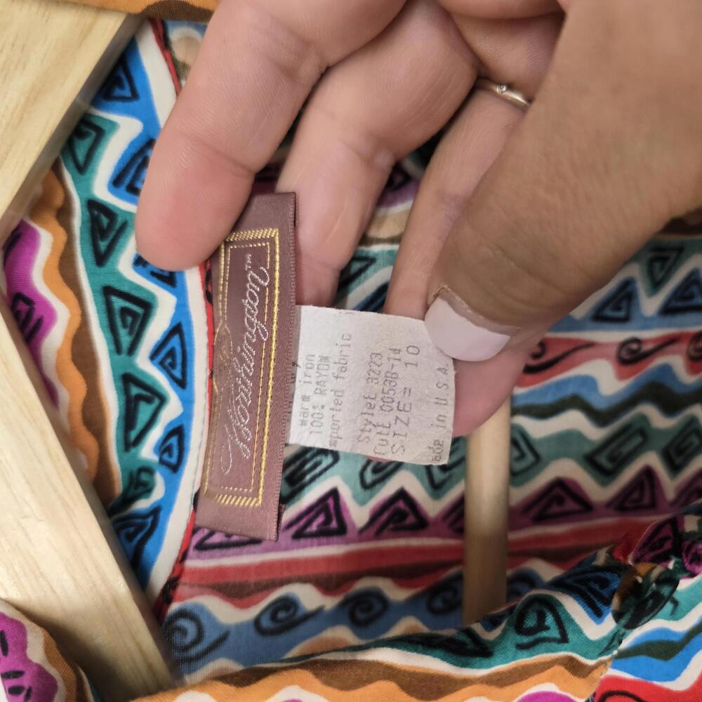 Worthington Multicolor Zigzag Button Down Shirt - image 2